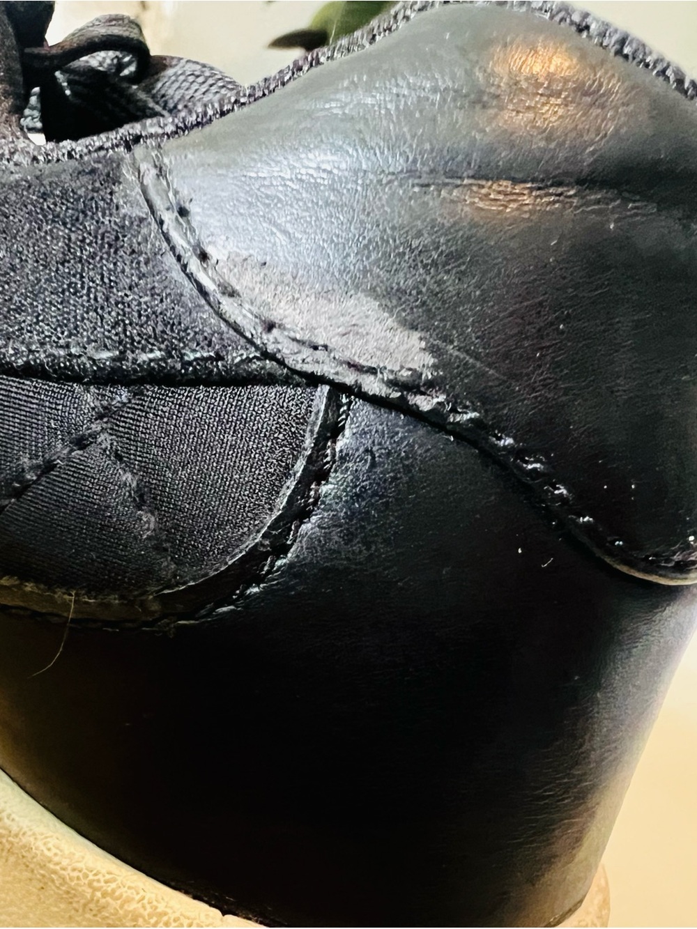 Zara Black Quilted Sneakers with White Soles and Brown Toe Accents - Picture 12 of 12
